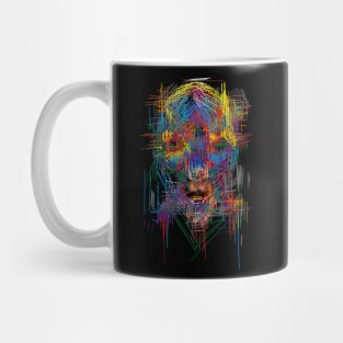 cyborg - alien- face- art Mug